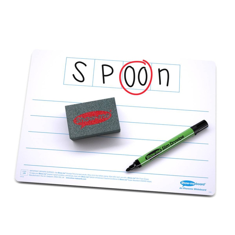 Pack 10 Phoneme Drywipe Boards, Pens and Erasers