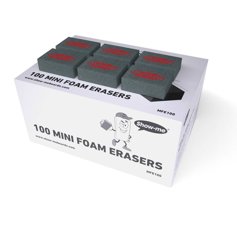 Show-me Mini Foam Whiteboard Eraser (Pack of 100)