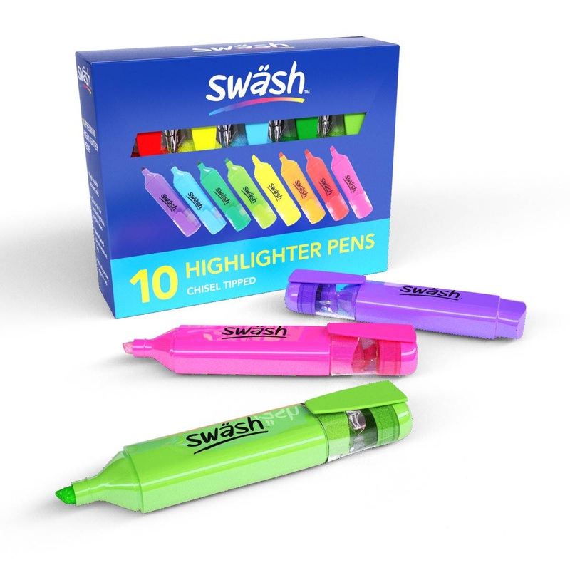 Swash Highlighter, Premium  Assorted Pack of 10