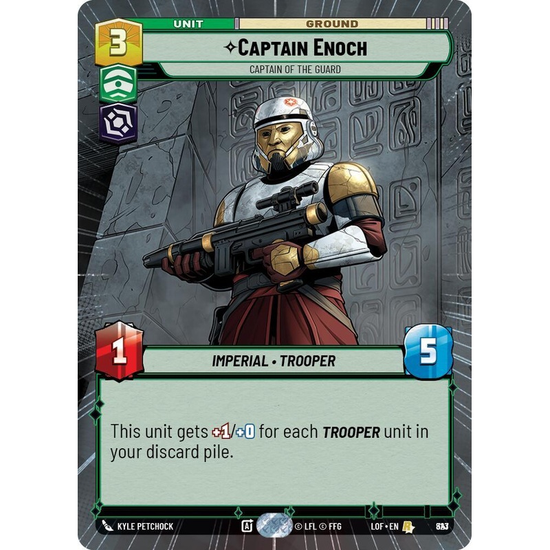 Captain Enoch (823) – Captain of the Guard (Hyperspace Foil) (823) [Legends of the Force] (ONLINE ORDER ONLY)