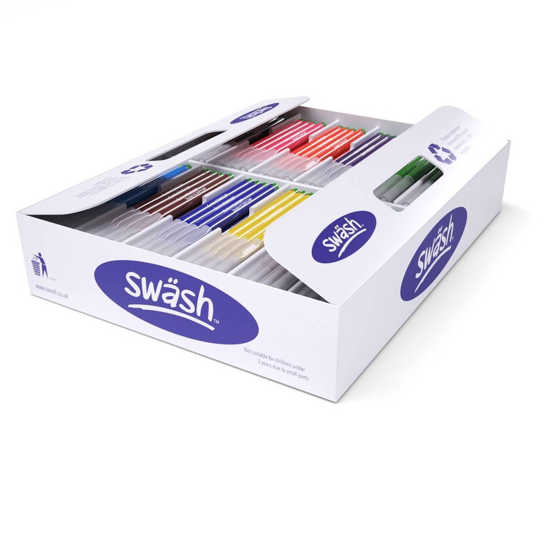 Swash KOMFIGRIP Colouring Pen Fine Tip Assorted (Pack of 300)
