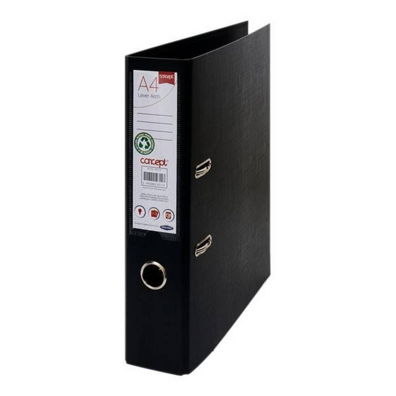 Concept A4 PP Lever Arch File  Black