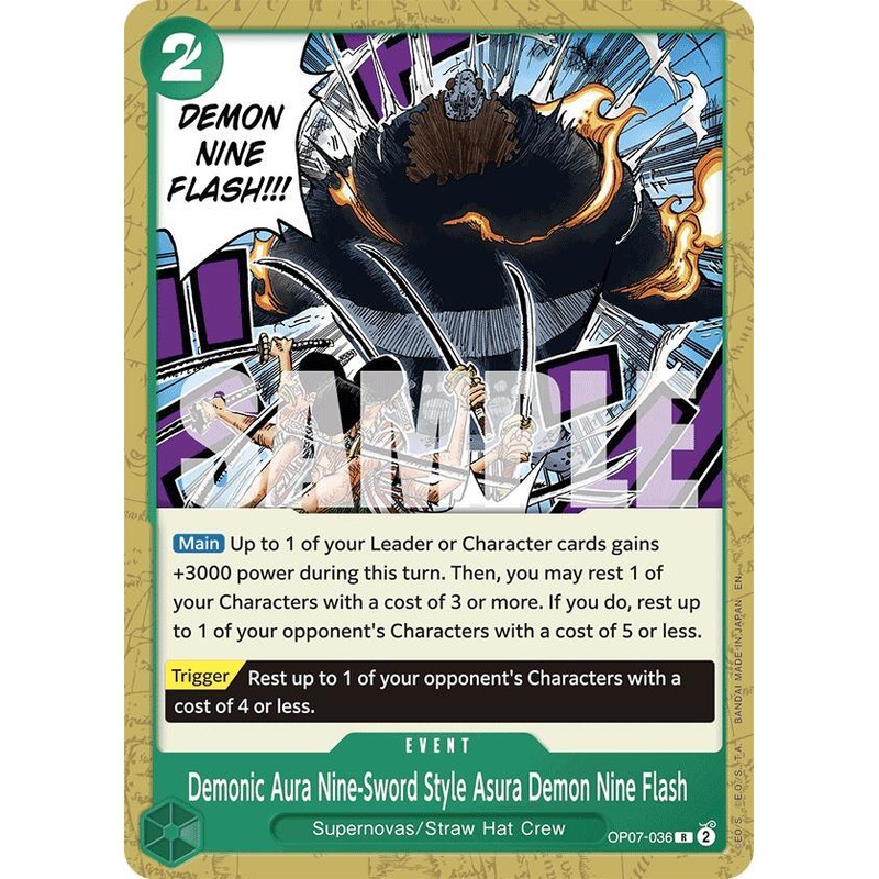Demonic Aura Nine-Sword Style Asura Demon Nine Flash (Reprint) [Starter Deck: GREEN Jewelry Bonney] (ONLINE ORDER ONLY)
