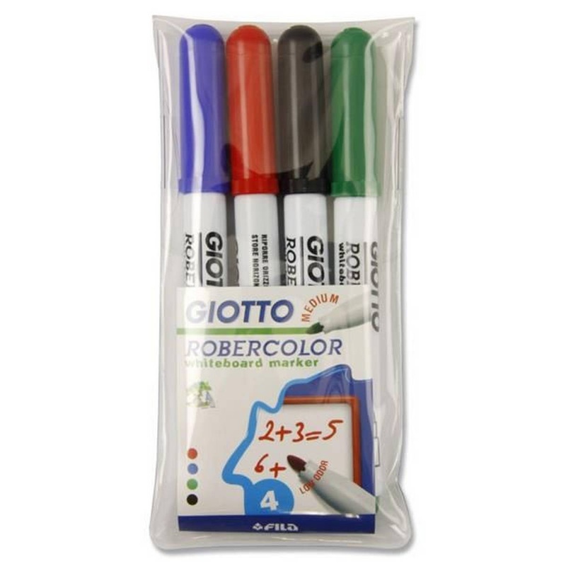 Robercolor Bullet Tip Whiteboard Markers Pack of 4