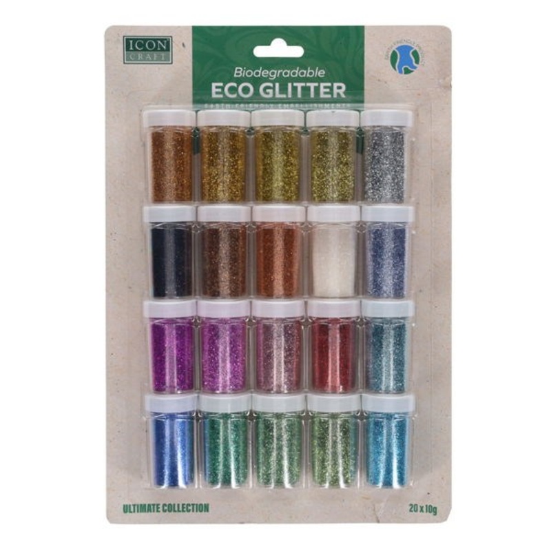 Biodegradable Glitter 10g  20 Assorted Pack
