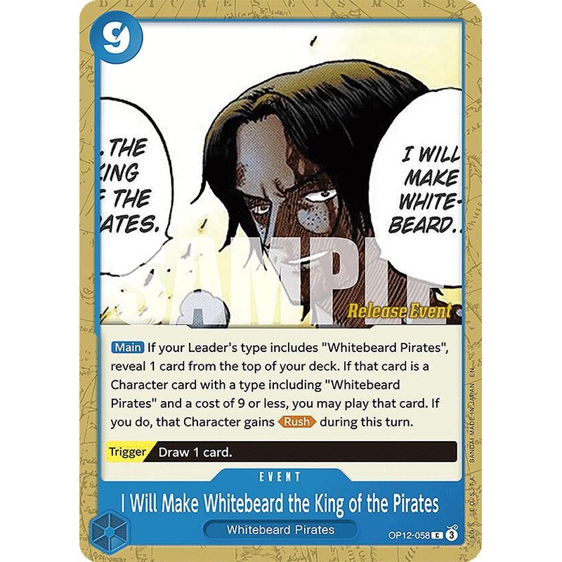 I Will Make Whitebeard the King of the Pirates [Legacy of the Master Release Event Cards] (ONLINE ORDER ONLY)
