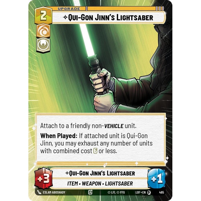 Qui-Gon Jinn’s Lightsaber (465) (Hyperspace) (465) [Legends of the Force] (ONLINE ORDER ONLY)