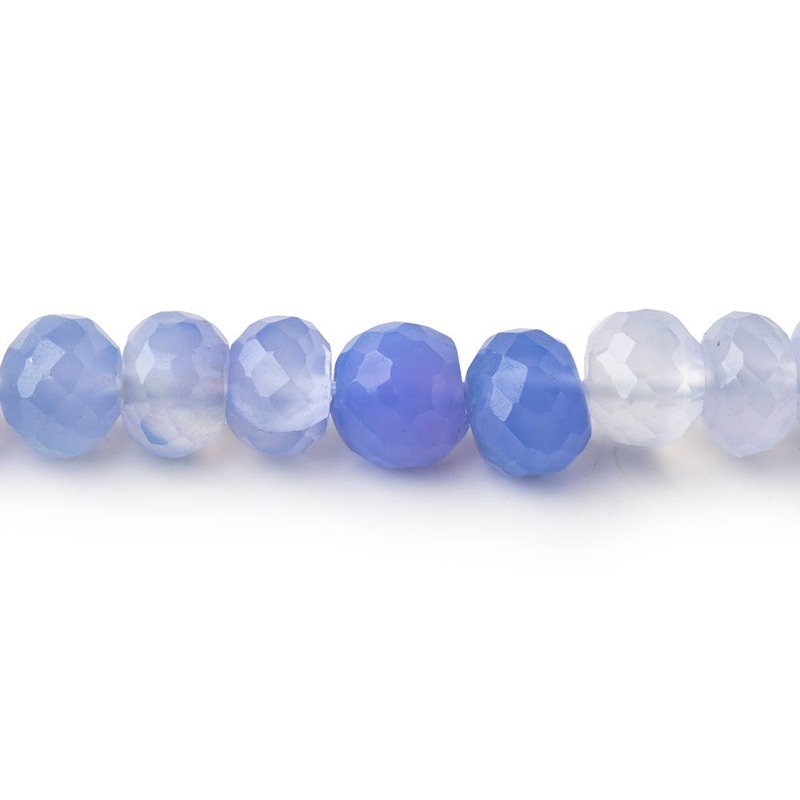 6mm Shaded Santorini Chalcedony Faceted Rondelle Beads 13 inch 76 pieces (ONLINE ORDER ONLY)