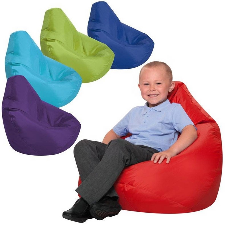 Childrens Bean Bag Reading Chairs (Pack of 5 Bright Colours)