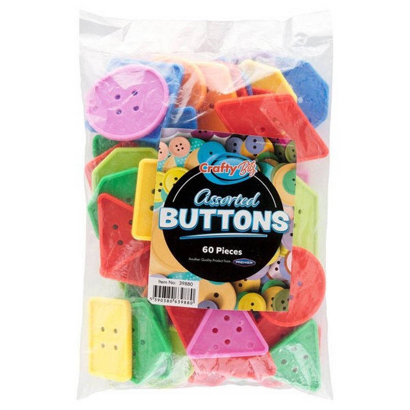 Jumbo Craft Buttons Pack of 60