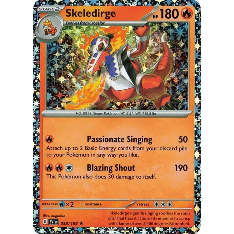 Skeledirge (038/198) (Sparkle Holo) [Miscellaneous Cards] (ONLINE ORDER ONLY)