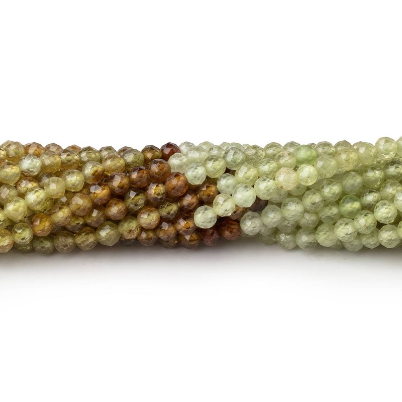 3.2mm Grossular Garnet Micro Faceted Round Beads 12.5 inch 106 pieces (ONLINE ORDER ONLY)