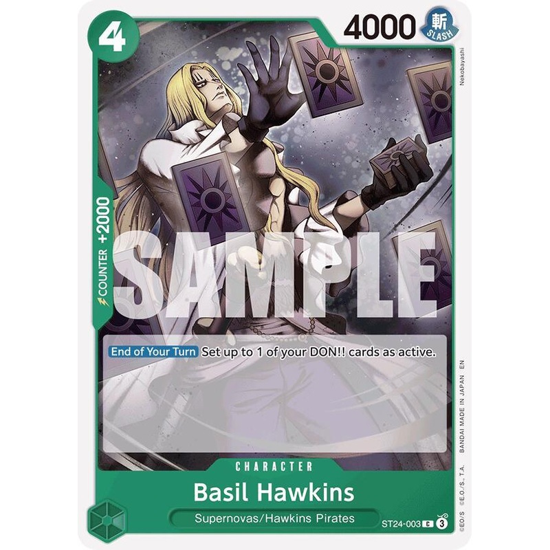 Basil Hawkins [Starter Deck: GREEN Jewelry Bonney] (ONLINE ORDER ONLY)