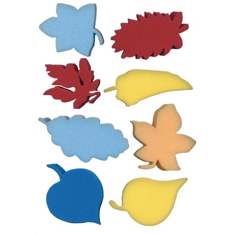 Foam Leaf Paint Stamper Pack of 8