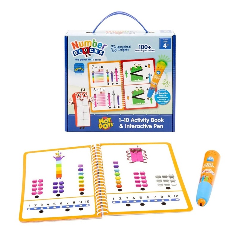 Learning Resources Hot Dots Numberblocks 1-10 Activity Book & Pen