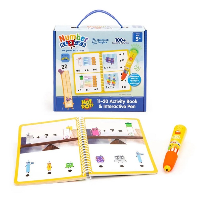 Learning Resources Hot Dots Numberblocks 11-20 Activity Book & Pen