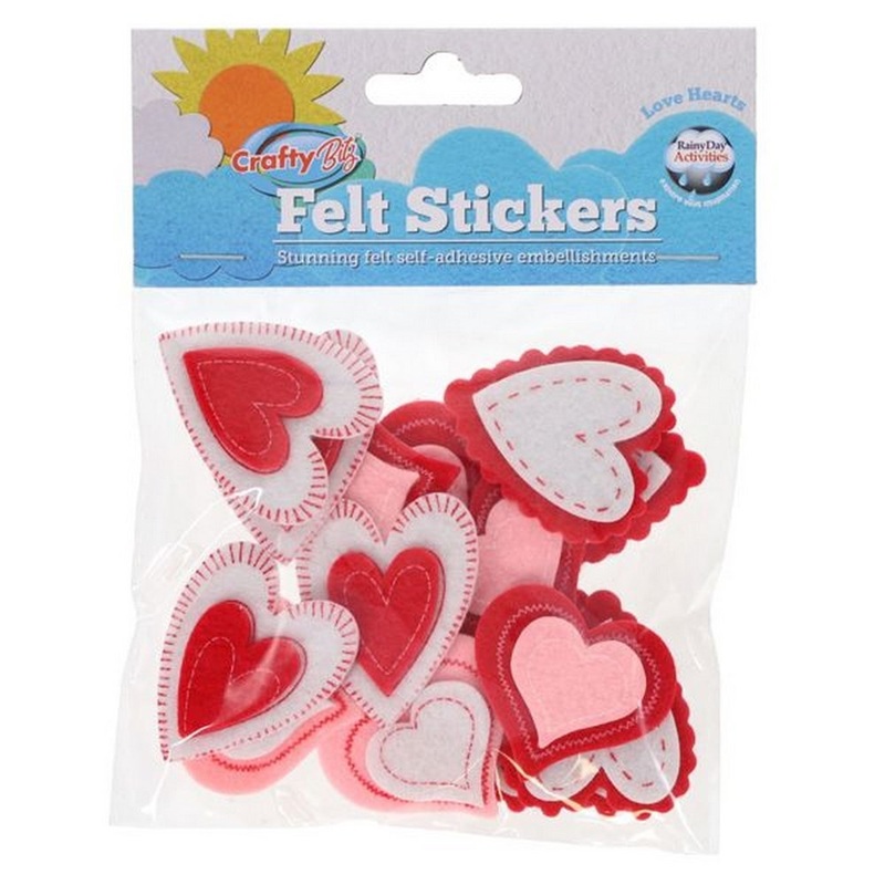 Love Hearts Felt Stickers
