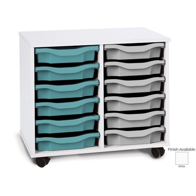 Monarch Mobile 12 Tray Single Tray Storage Unit