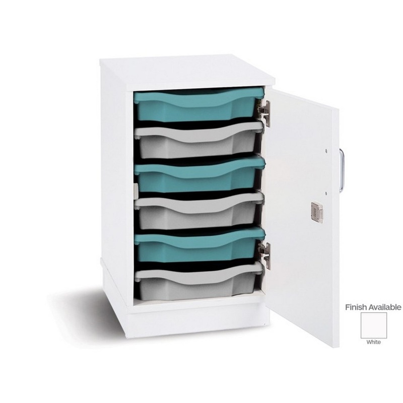 Monarch Premium Mobile 6 Tray Single Tray Storage Unit with Lockable Doors