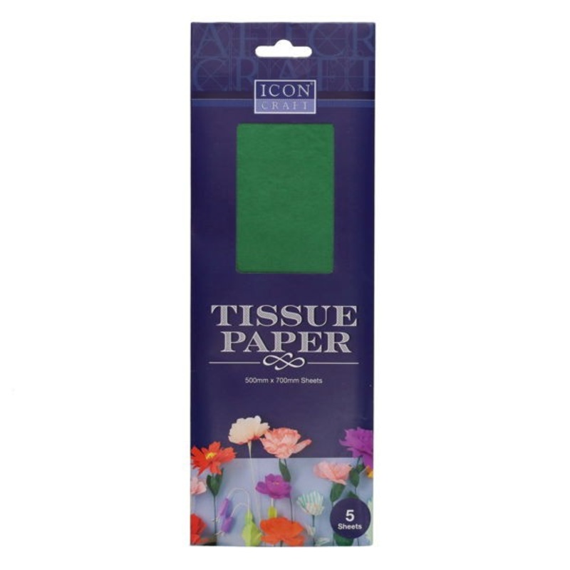 Tissue Paper  Dark Green Pack of 5