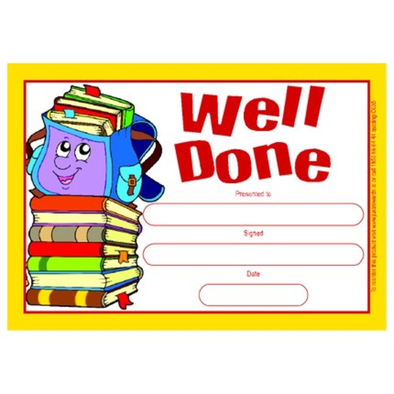 Well Done Certificates
