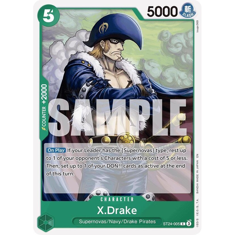 X.Drake [Starter Deck: GREEN Jewelry Bonney] (ONLINE ORDER ONLY)
