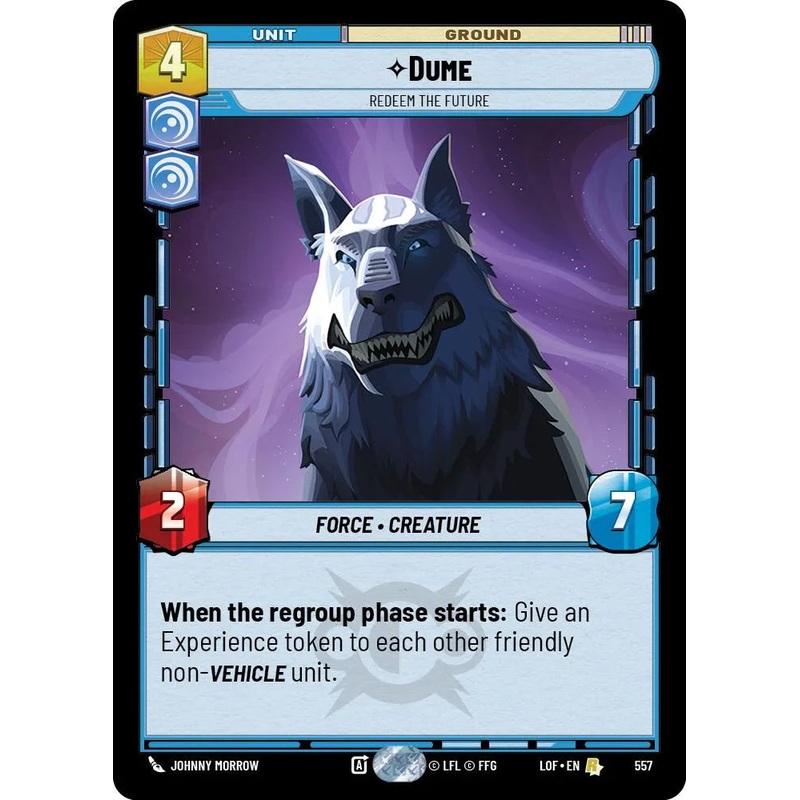 Dume (557) – Redeem the Future (Foil) (557) [Legends of the Force] (ONLINE ORDER ONLY)