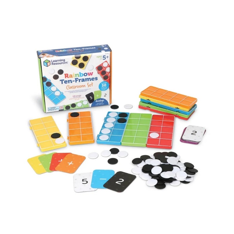 Learning Resources Rainbow Ten-Frames Classroom Set