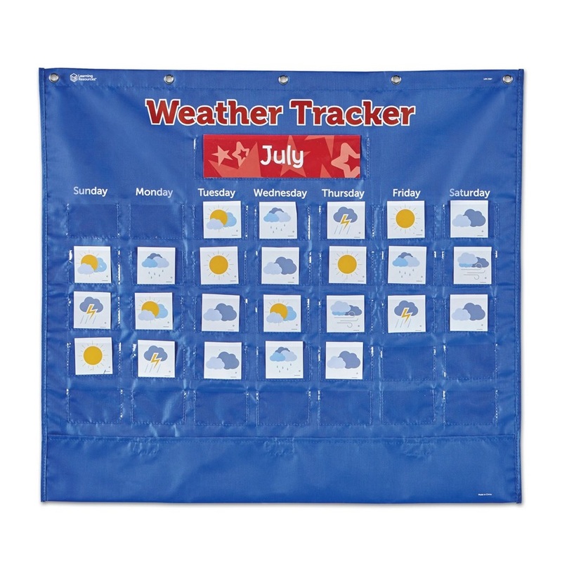 Learning Resources Weather Tracker Pocket Chart