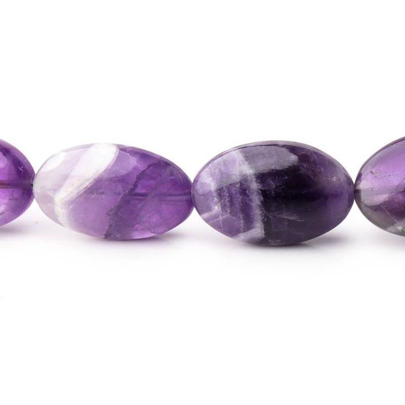 14×9-17x12mm Cape Amethyst Plain Oval Beads 15 inch 24 pieces (ONLINE ORDER ONLY)