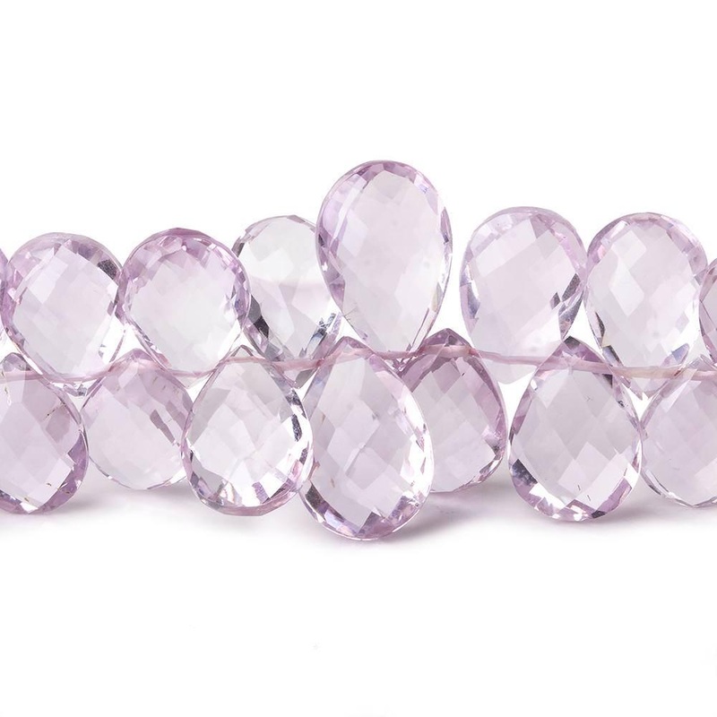 8×5-12x8mm Pink Amethyst Faceted Pear Beads 8 inch 63 pieces AAA (ONLINE ORDER ONLY)