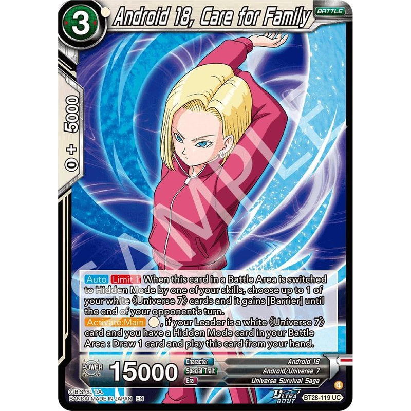 Android 18, Care for Family (BT28-119) [Prismatic Clash] (ONLINE ORDER ONLY)
