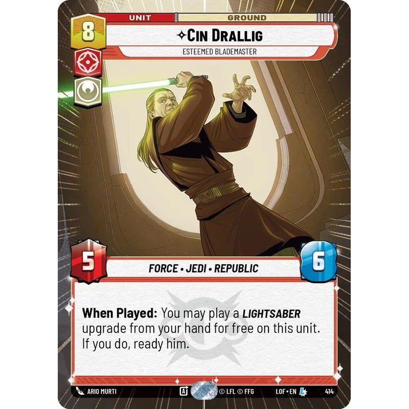 Cin Drallig (414) – Esteemed Blademaster (Hyperspace) (414) [Legends of the Force] (ONLINE ORDER ONLY)