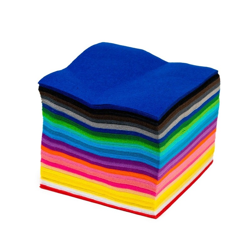 **Felt Squares Bright Colours 23cm  Pack of 100