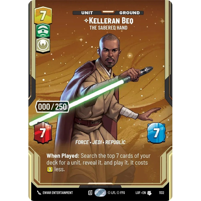 Kelleran Beq (1132) – The Sabered Hand (Serialized) (1132) [Legends of the Force] (ONLINE ORDER ONLY)