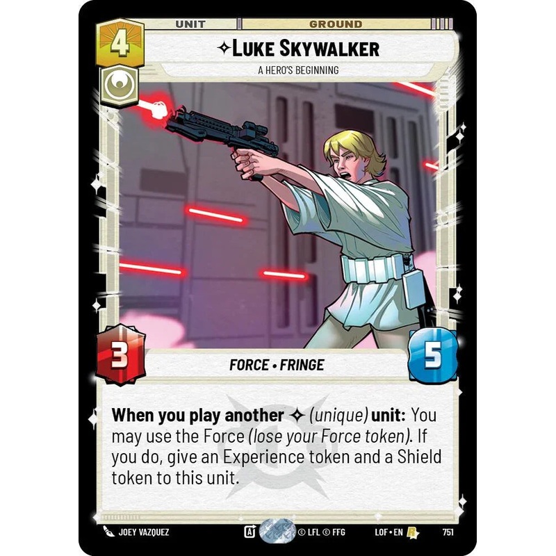 Luke Skywalker (751) – A Hero’s Beginning (Foil) (751) [Legends of the Force] (ONLINE ORDER ONLY)