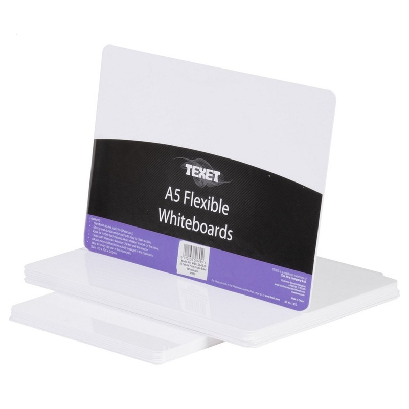 Texet A5 Mini Whiteboards Pack of 30