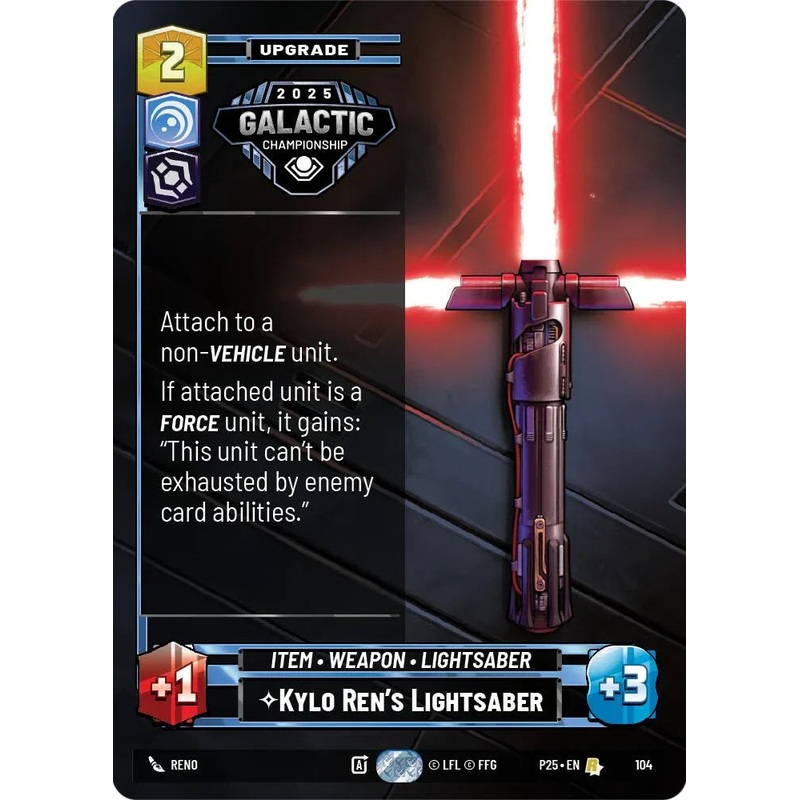 Kylo Ren’s Lightsaber (104) (104) [Organized Play Promos] (ONLINE ORDER ONLY)