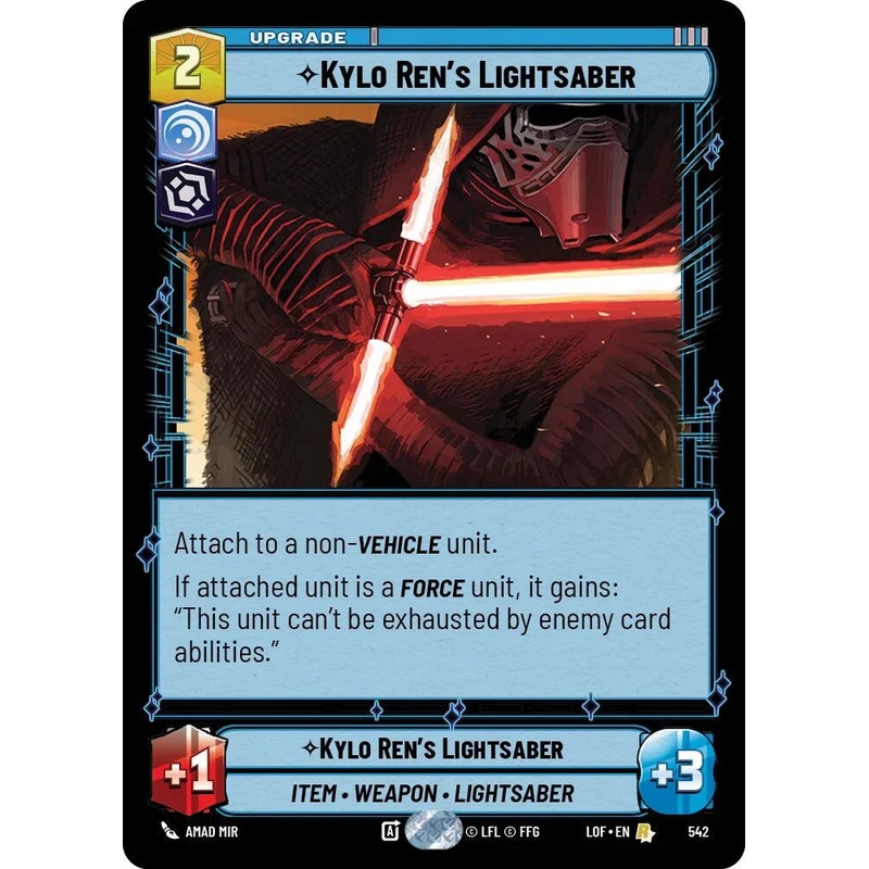 Kylo Ren’s Lightsaber (542) (Foil) (542) [Legends of the Force] (ONLINE ORDER ONLY)