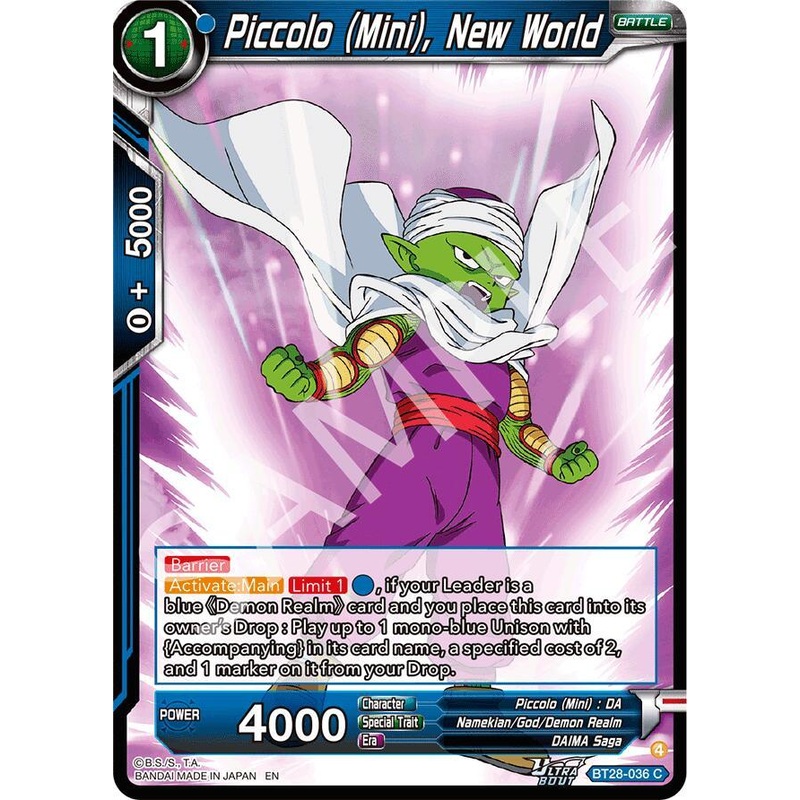 Piccolo (Mini), New World (BT28-036) [Prismatic Clash] (ONLINE ORDER ONLY)
