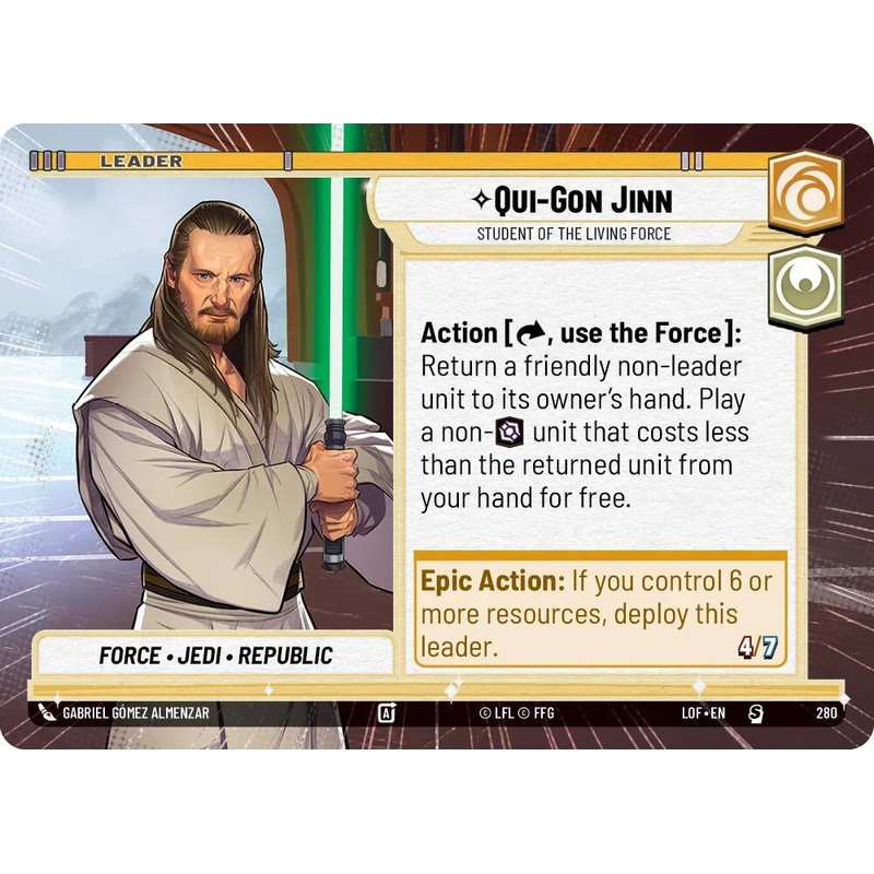 Qui-Gon Jinn (280) – Student of the Living Force (Hyperspace) (280) [Legends of the Force] (ONLINE ORDER ONLY)