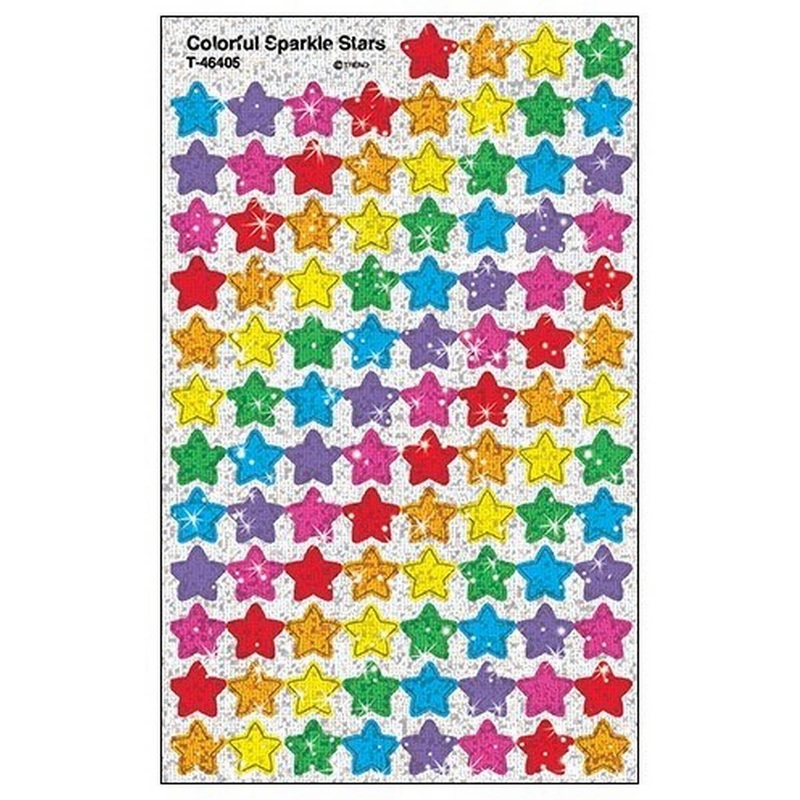 Super spot sticker  Sparkle & Foil Colourful Sparkle Stars