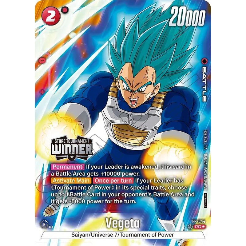 Vegeta (FP-044) (Tournament Pack 07 – Winner) [Fusion World Tournament Cards] (ONLINE ORDER ONLY)