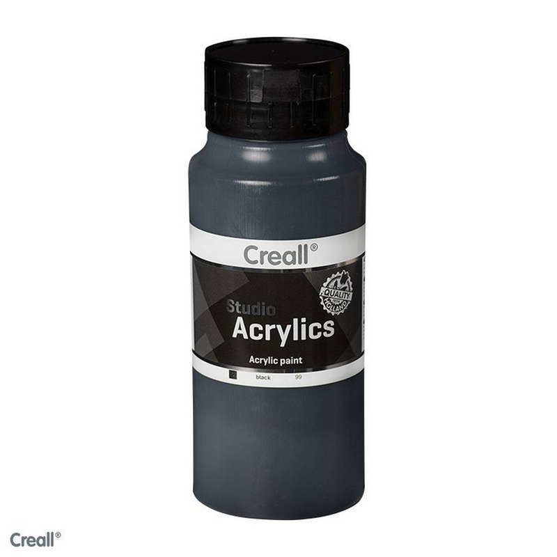 CREALL STUDIO ACRYLICS  1 Litre  Black