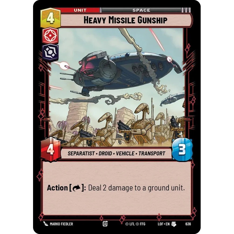Heavy Missile Gunship (636) (Foil) (636) [Legends of the Force] (ONLINE ORDER ONLY)