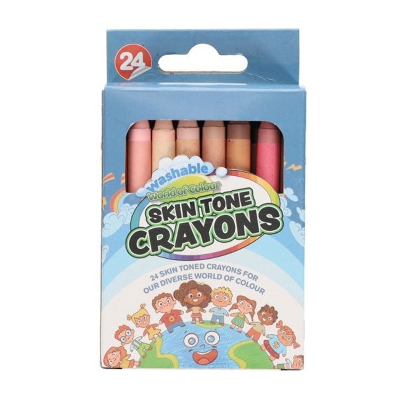 World of Colour Skin Tone Crayons Pack of 24