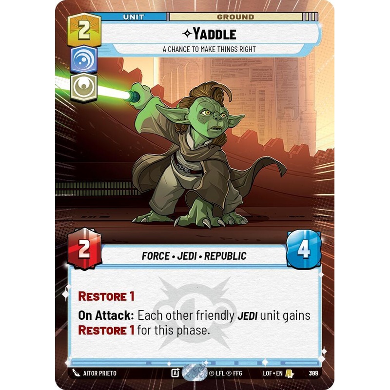 Yaddle (785) – A Chance To Make Things Right (Hyperspace Foil) (785) [Legends of the Force] (ONLINE ORDER ONLY)