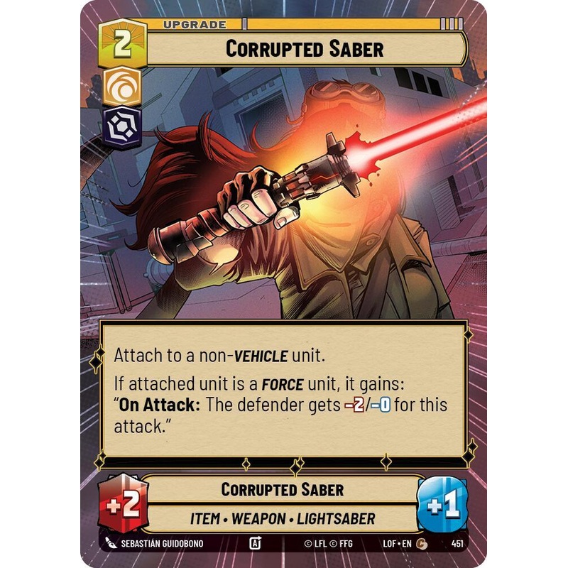 Corrupted Saber (451) (Hyperspace) (451) [Legends of the Force] (ONLINE ORDER ONLY)