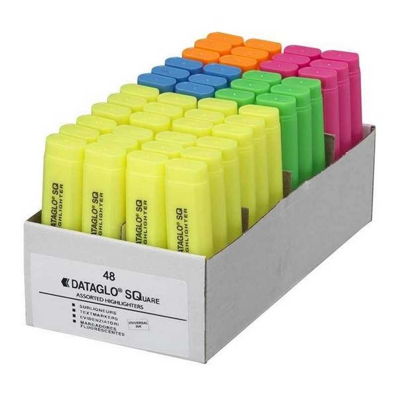 Dataglo SQ Highlighter Pack of 48