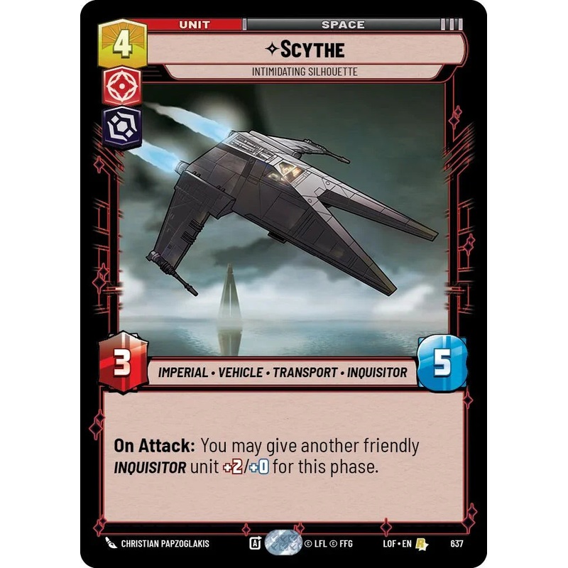 Scythe (637) – Intimidating Silhouette (Foil) (637) [Legends of the Force] (ONLINE ORDER ONLY)